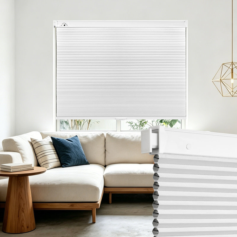  Store alvéolaire sans cordon sans perçage, occultant, blanc, l 34,5 po x H 64 po, L 34,5 po x L 64 po