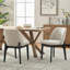 Ensemble de chaises de salle à manger rembourrées en polyester 19,5 po Bason avec pieds en bois massif noir Bason-8294640-923742