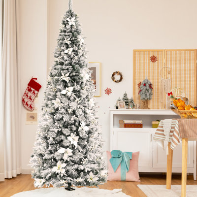 Arbre de Noël blanc effilé