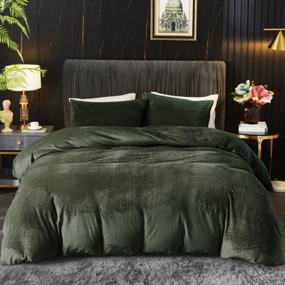 Velvet  Duvet Cover Set 3Pcs Luxury Comforter Cover