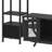90"W Farmhouse Entertainment center with 4-Tier Bookcase, 59"W LED TV stand with center compartment & meshed door cabinet, Integrated Power Outlets-863241999