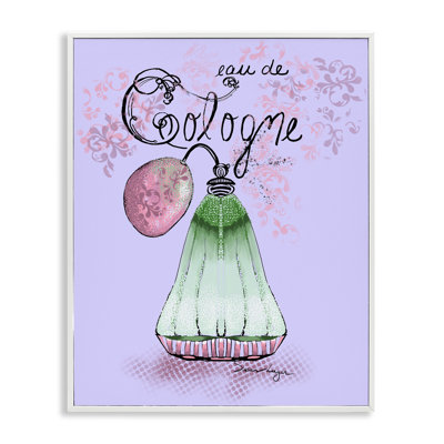 Eu De Cologne on Purple Framed Giclee, design by Susan Lugar