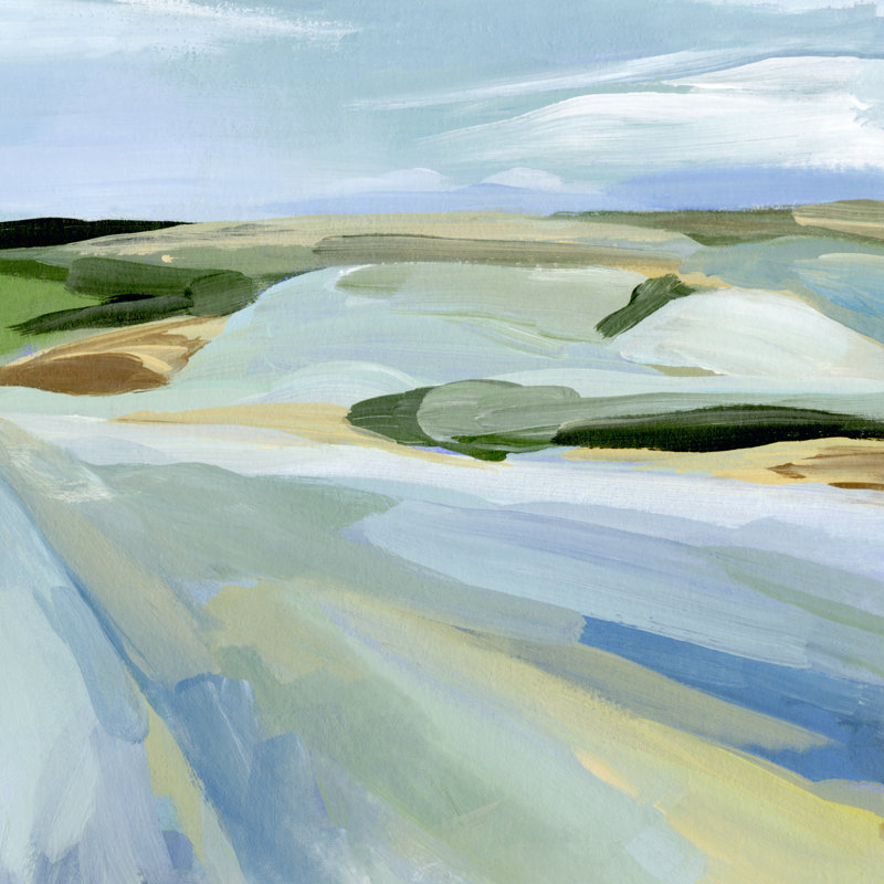 Sky Blue Fields II by Annie Warren - Wrapped Canvas Painting, 76cm H x 76cm W x 3.8cm D