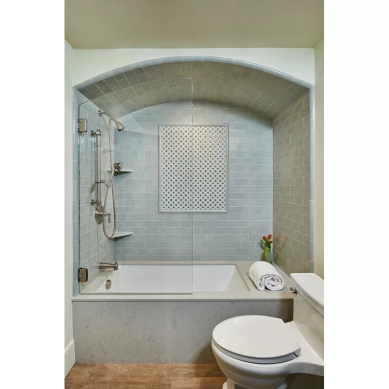 Lacey 66'' L Air Bathtub, White, Polished Chrome