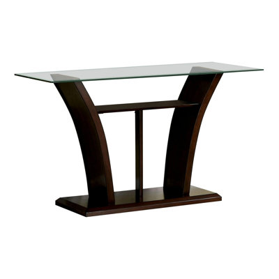 Table de canapé contemporaine Manhattan - cerisier brun