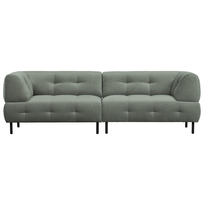 4 Seater Sofa, Washed Velvet Waterplant