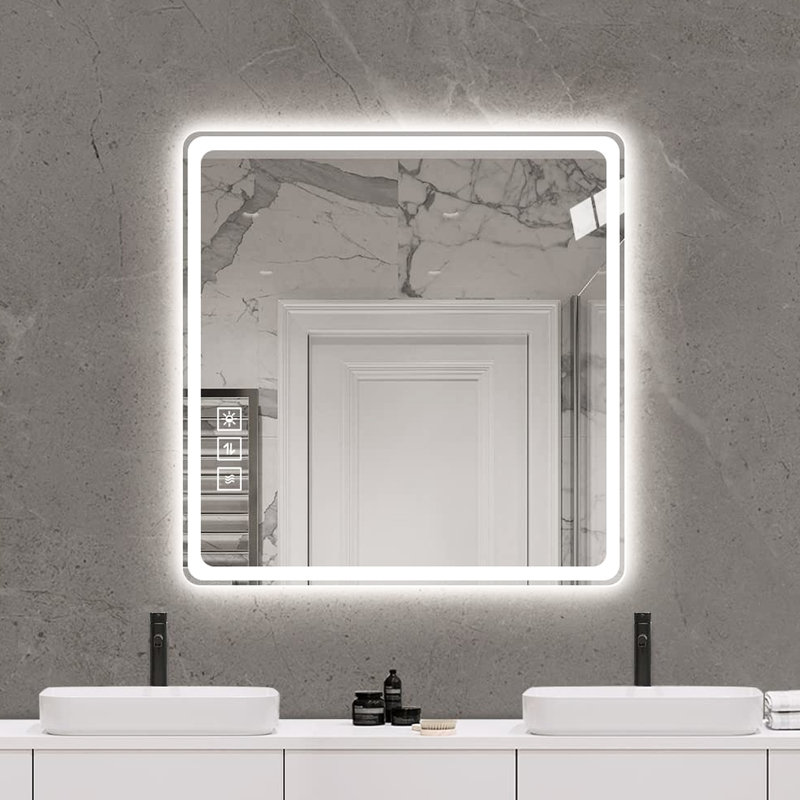Miroir de salle de bain à DEL 36 po x 36 po