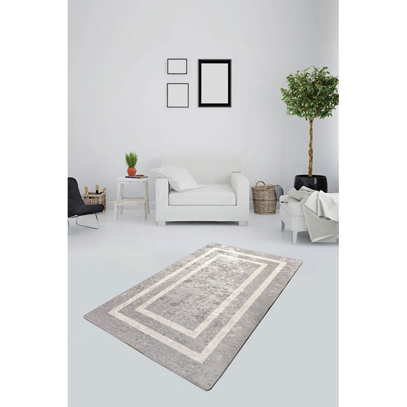 Antibacterial Non-Slip Area Rug, 100% Polyester, 47.2 x 70.9 inches | 0.16 in Pile Height, Machine Washable, Durable Felt Base | Perfect for Living Room, Bedroom, & Dining Room | Soft, Stylish, and Easy to Maintain