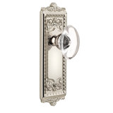 Grandeur Windsor Plate Double Dummy with Provence Crystal Door Knob