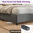Queen Size Modern Upholstered Bed Frame with Vertical Corduroy Headboard,Gray-1470975465-1470975460