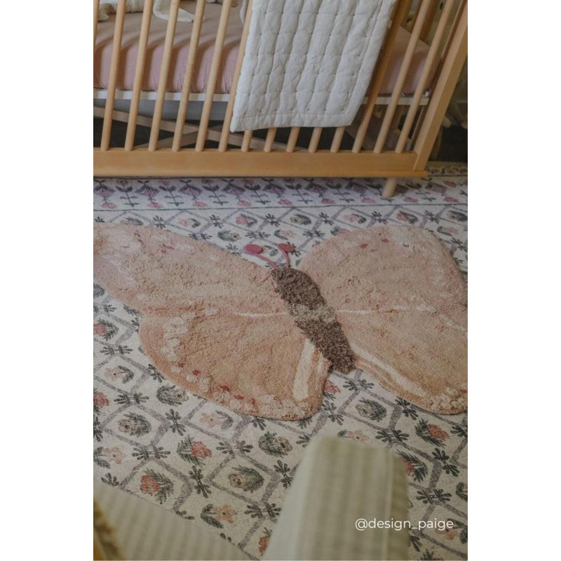 Washable Animal Cotton Rug Baby Butterfly
