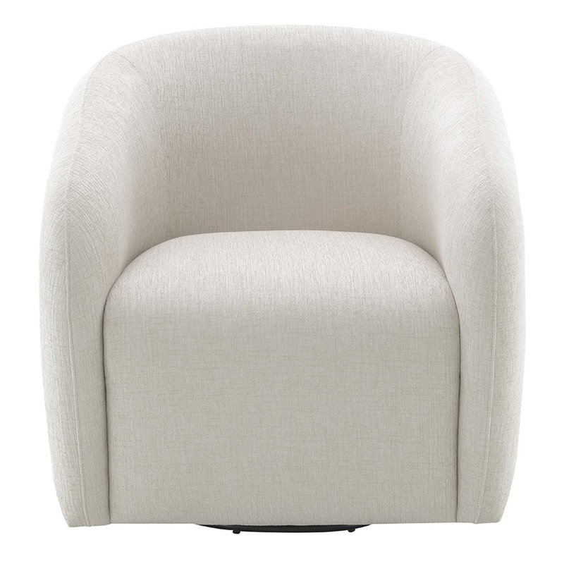 Chaise Étienne avec pivot, lin beige, Beige