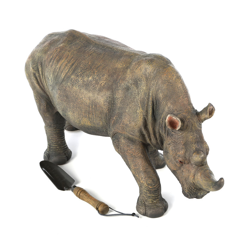 South African Rhino Garden Statue