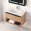Meuble-lavabo flottant 30 po avec lavabo mural Khaleia-694139381-694139371