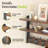 Two-Tier Wall Shelf With Hooks, Coat Rack Wall Mount With Shelf,Key Hooks For Wall With Shelf, Rustic Brown