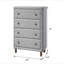 Commode rembourrée 4 tiroirs grise
