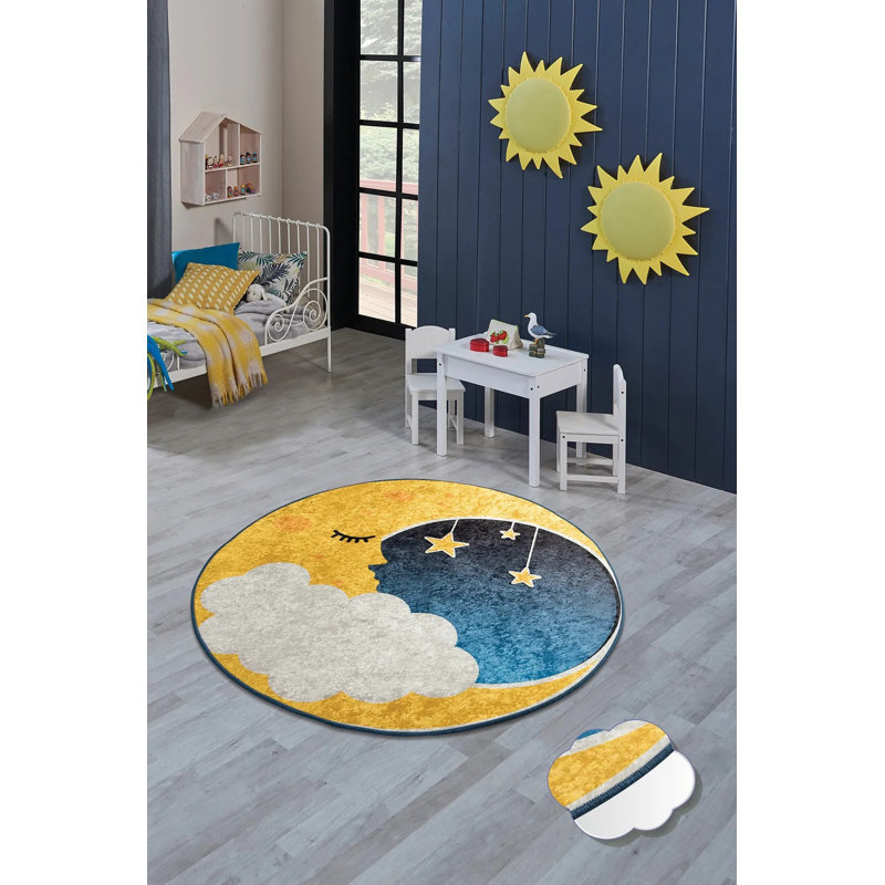 Sorella Washable Area Rug – Soft Non-slip Carpet For Living Room, Bathroom & Kitchen Decor 39", Round 3'3"