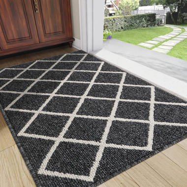 Ebern Designs Alleyn Non-Slip Striped Outdoor Doormat & Reviews