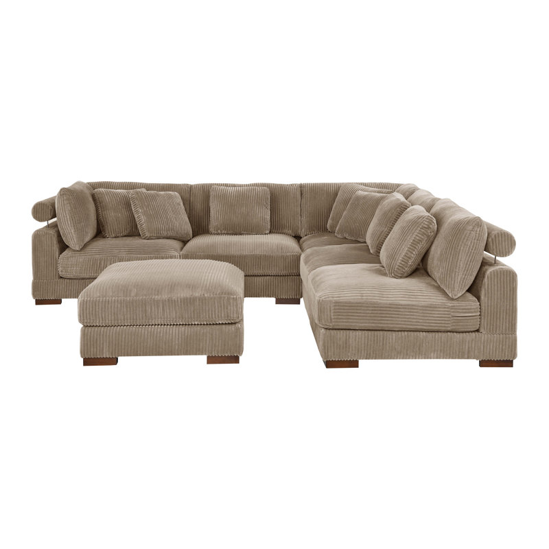 Barcombe Modular Corduroy Sectional, Camel Corduroy