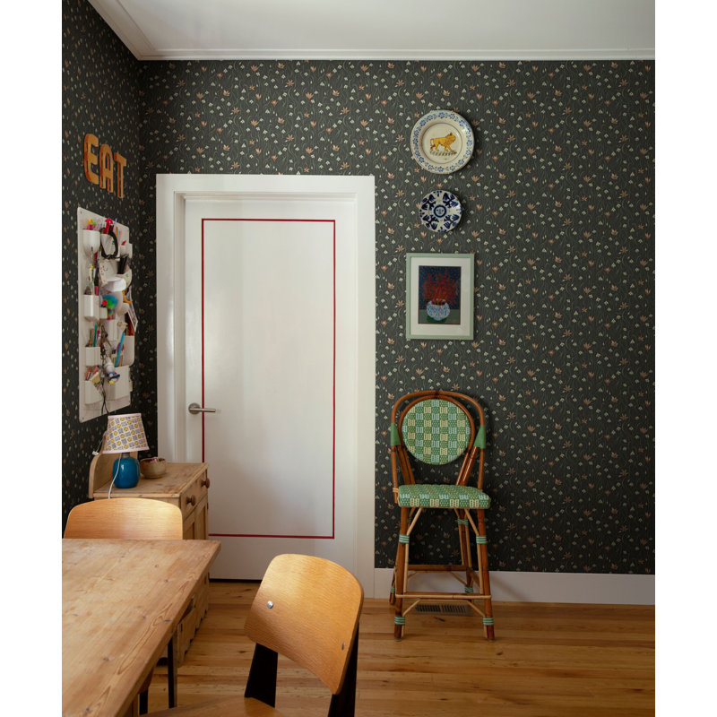 Rouleau de papier peint L 33 pi x l 20,8 po Huset I Solen Signe, Gris anthracite