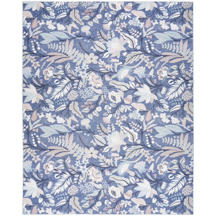 Cierra Machine Washable Cotton Area Rug with Non-Slip Backing