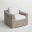 Chaise de patio entièrement assemblée avec coussins-397611890