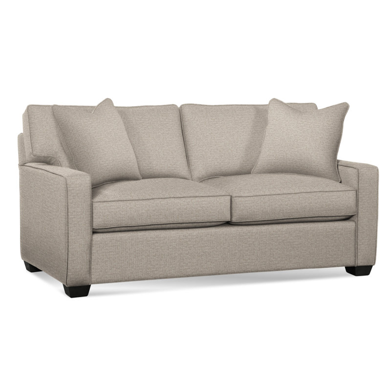 Gramercy Park Sofa, Black, Air Dream Mattress, Beige Performance Fabric; 0851-73