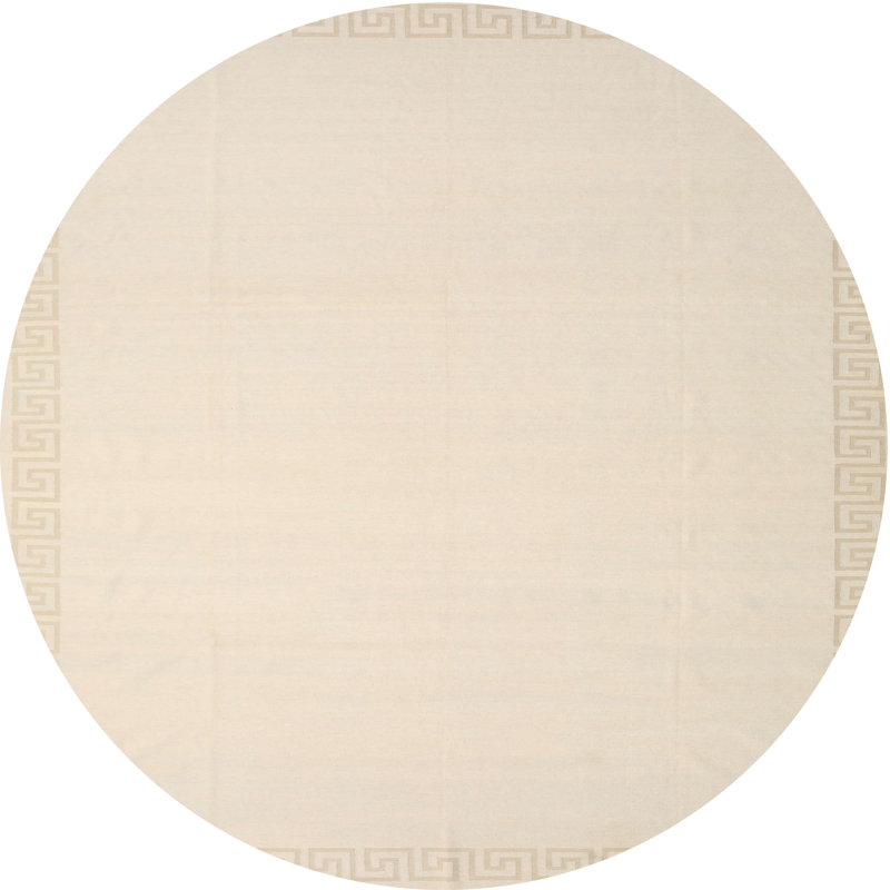 Surface beige contemporaine tapis, Rond 4 pi