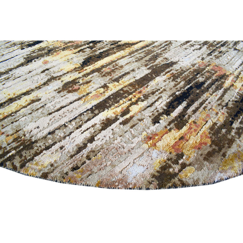 Area Rug in Brown, Round 8'
