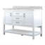 Meuble-lavabo simple 49 po avec dessus en marbre de Carrare Pfarr-95023348