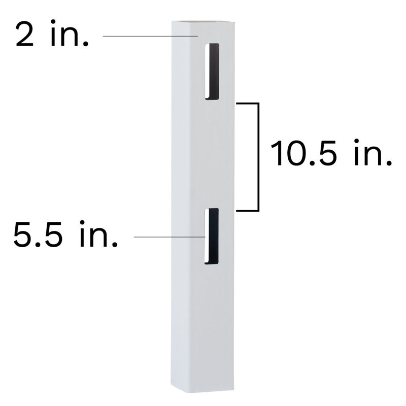 Vinyl 2-Rail Ranch Fence Line Post, Black
