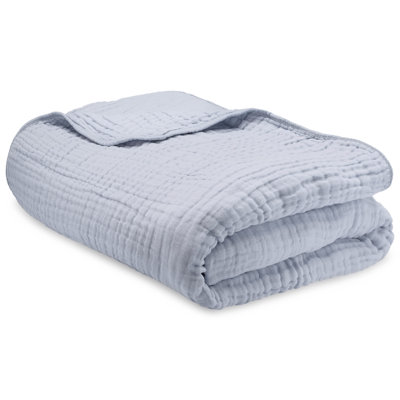 Comfy Cubs Muslin Blanket Throw, 127 x 152 cm - Soft, Lightweight, Breathable Cotton Blanket - 6-Layered Muslin Fabric