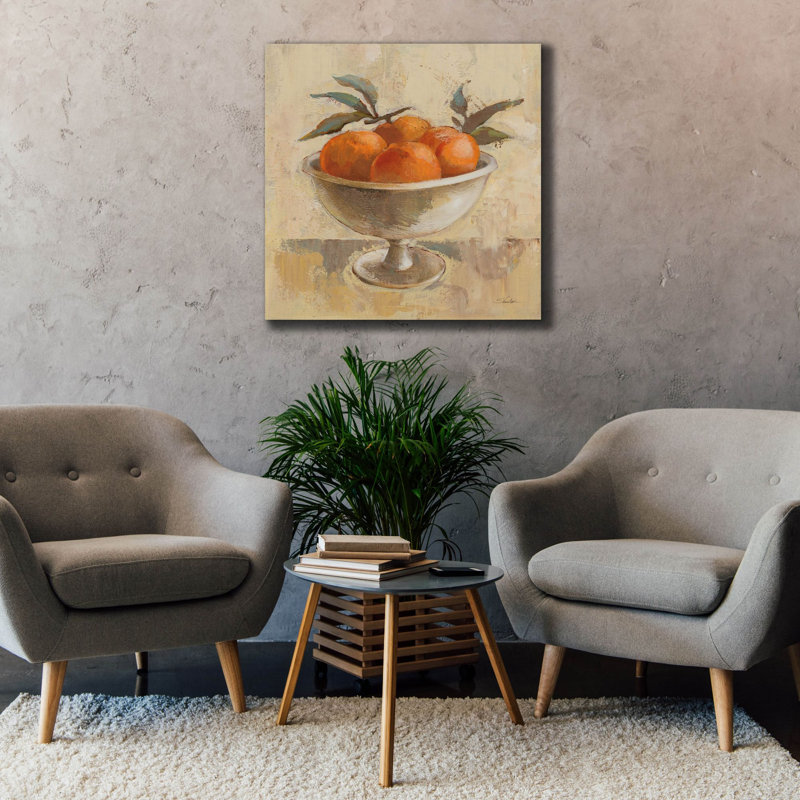 «Fruits In Old Bowl 2» par Silvia Vassileva, art mural sur toile, H 37 po x l 37 po x P 1,5 po