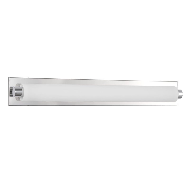 Charleston 31-in Black dimmable LED Bathroom Vanity Light, Chrome