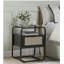 Table d'appoint en métal avec finition noire