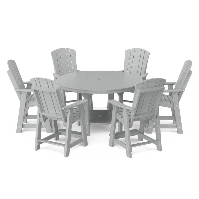 Heritage Pub Counter Set, Light Gray, 4