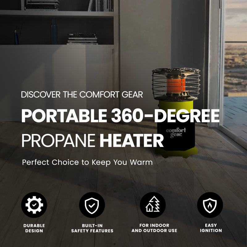 Comfort Gear 10,000 BTU Yellow and Black Portable Propane Heater