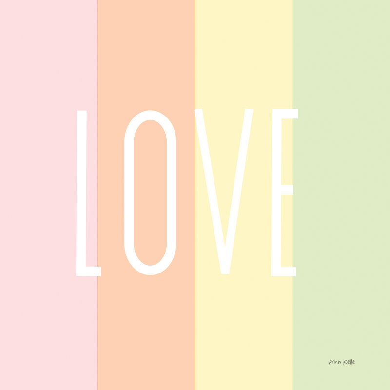 Love Rainbow by Ann Kelle - Wrapped Canvas Print, 76cm H x 76cm W