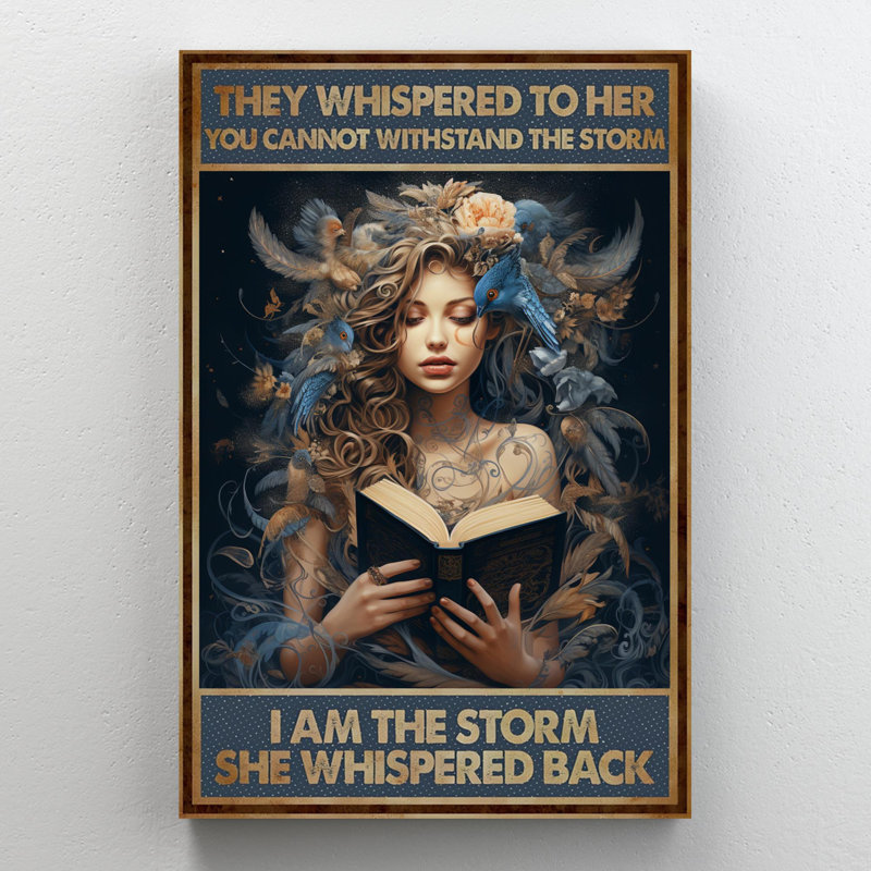 «Woman I Am The Storm», reproduction d'art graphique sur toile tendue, H 36 po x l 24 po x P 1,25 po