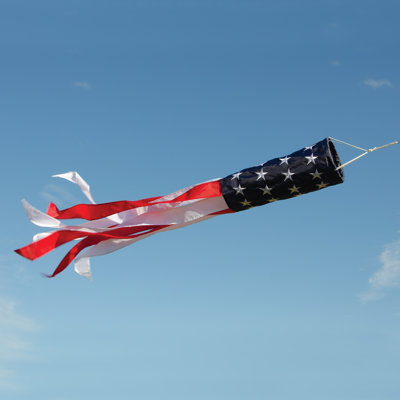 U.S. Stars and Stripes Embroidered Printed Windsock
