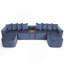 Canapé modulaire en U 8 en 1 avec console de chargement intelligente et repose-pieds mobile