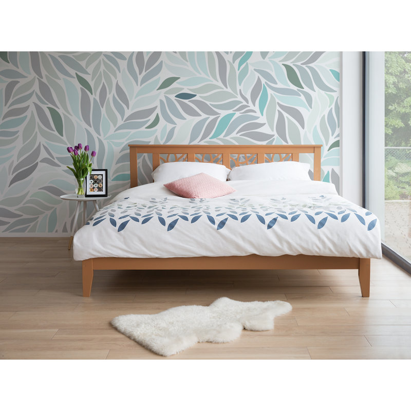 Solid Wood Bed, Light Brown, Super King (6')