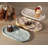 Guein Oval Natural Marble Tray,Calacatta Viola