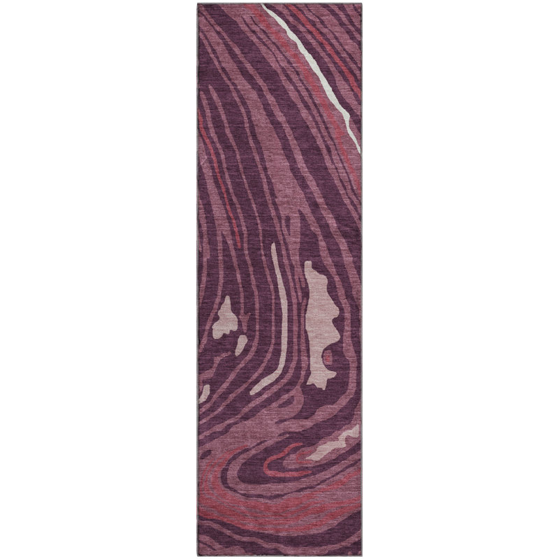 Premium Machine Washable Cossette AMF1051 Swirls Rug, Runner 2'3" x 7'6"