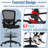 Drafting Chair Ergonomic Tall Office Chair Adjustable Height Computer Chair With Lumber Support Mid Back Task Mesh Desk Chair With Flip Up Arms Footrest Drafting Swivel Stool For Standing Desk, Black-1138471990