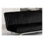 Canapé-lit futon contemporain noir avec base en métal chromé et structure en bois d'ingénierie-613056219