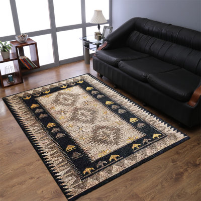 Manns Hand Knotted Sumak Jute Eco-Friendly Solid Area Rugs - Rectangle, Multicolor, Oriental Design, High Pile, Natural Fibre, Outdoor Indoor Handmade Area Rugs for Living Room, Bed Room