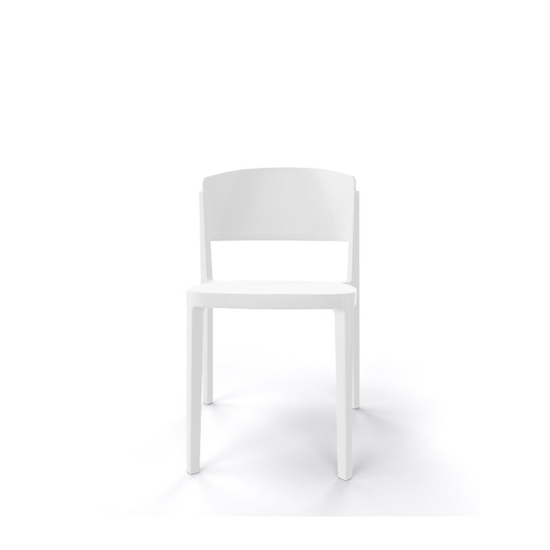 Chaise d'appoint empilable Sevan, Blanc