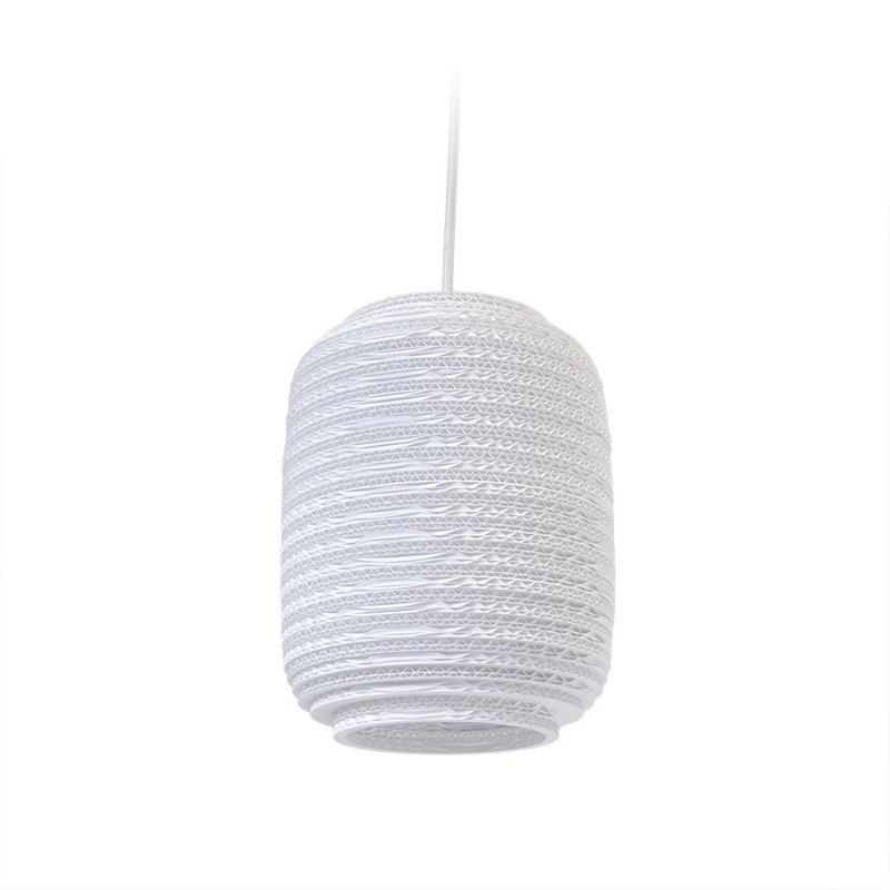 Scraplights Ausi 8 Pendant White, White, 9.5" H x 7.5" W x 7.5" D