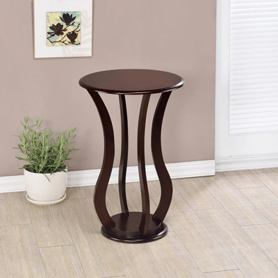 Table d'appoint en cerisier avec plateau en faux marbre